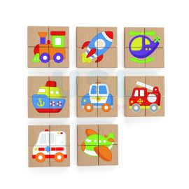 Magnetic Puzzle Block- 32pcs Set (Transportation)
