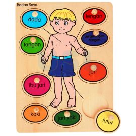 Wood Knob Puzzle-Badan Saya