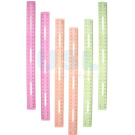 30cm Transparent Colour Ruler (12/set)