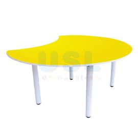 4' Moon Shaped Table - Yellow