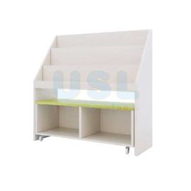Ecoflex Library Shelf With Movable Bench Storage 