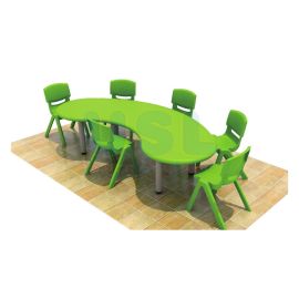 Plastic Kidney Table - Green