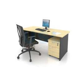 Wooden Office Table (D.Grey + Maple) (L:120cm)