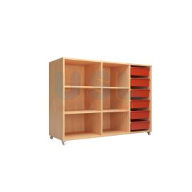 Manipulatives Storage Shelf with 6's L Trays