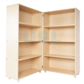 Mobile Foldable Bookshelf with Castors