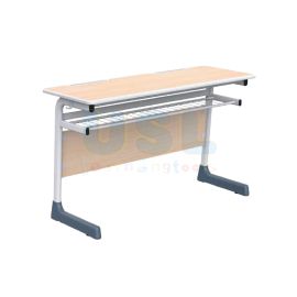 Excel Double Student Desk with Open Drawer & Back Panel