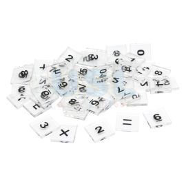 Transparent Numbers Tiles 0-9 (57pcs) (H0.2cm)