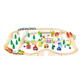 90pcs Train Set - Railway Wooden Toys