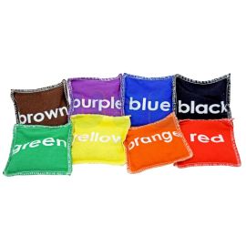 10cm Coloured Bean Bags (8/set)